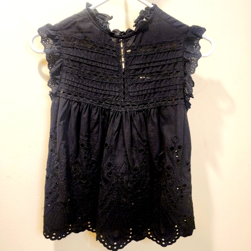 ADIVA women's Black Cotton sleeveless top size XS